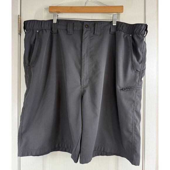 Wrangler Men's Performance Elastic Waist Shorts Secure Zip Pockets Gray Size 46 - Picture 1 of 11